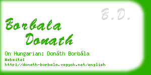 borbala donath business card