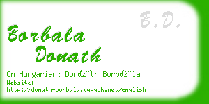 borbala donath business card